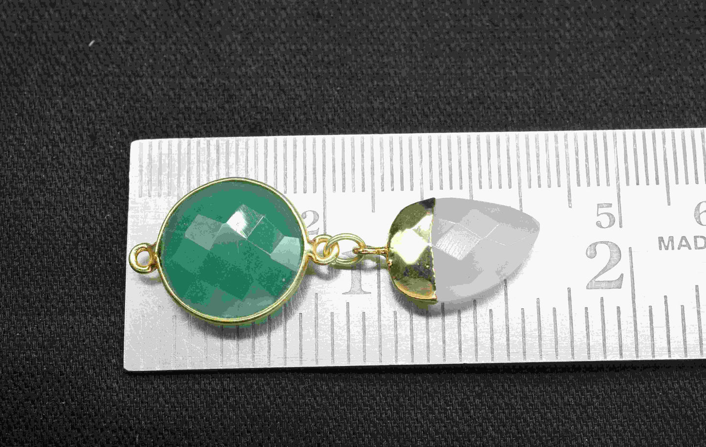 Green Onyx Pendant Charms , Rose Quartz Dangle Earring Component , Multi Gemstone Dangle Earring , Component Jewelry , B'day Gift