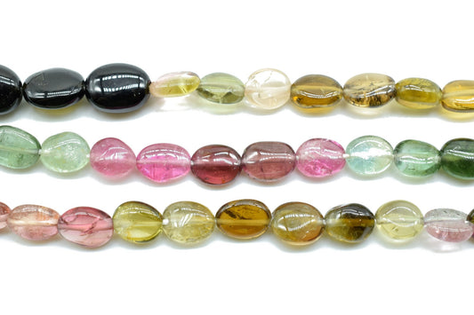 Tourmaline Smooth Oval Beads,Natural Watermelon Tourmaline Oval Bead,Multi Tourmaline Plain Oval Beads,Tourmaline Bead,Multi Tourmaline Bead