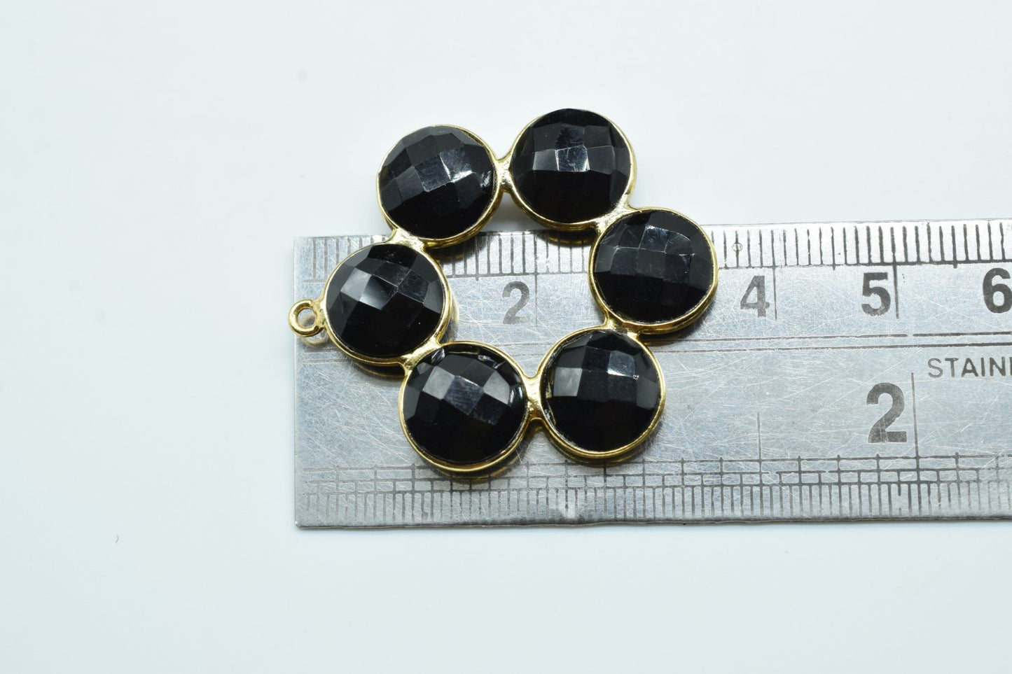 Black Onyx Attached Bezel Connetor,Attached Bezel Earring,Black Onyx Pendant,Black Onyx Earring,Charm Pendant,Jewelry Making Accessories ,