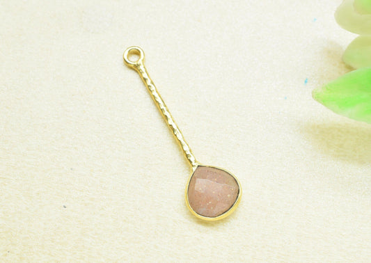 Pink Strawberry Charm/Gemstone Component/Faceted Pink Strawberry Charm/Necklace Pendant/Single Bail Charm/Summer Collection/Wholesale Supply