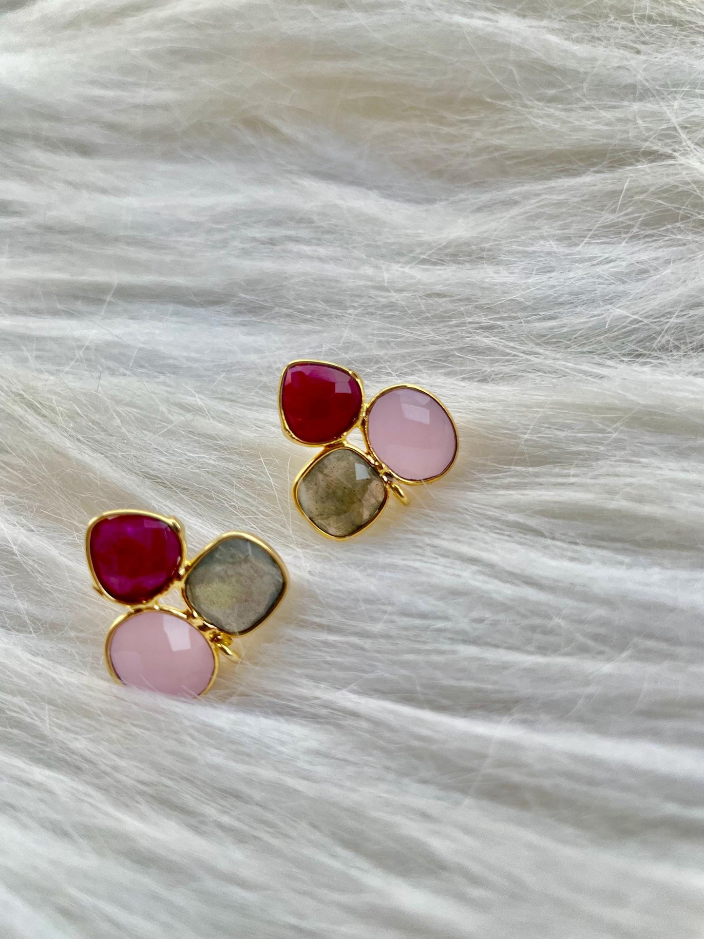 Ruby Earring Connector,Jewelry Craft Supplies,Ruby connectors post stud,gemstonoe Jewelry,labradorite earring,multi gemstone Earring Finding