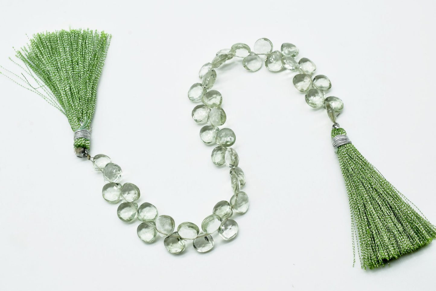 Natural Green Amethyst Heart Shape Briolette,green Faceted Heart Shape beads,Side Drilled beads,AAA Quality Briolettes,jewelry making beads,
