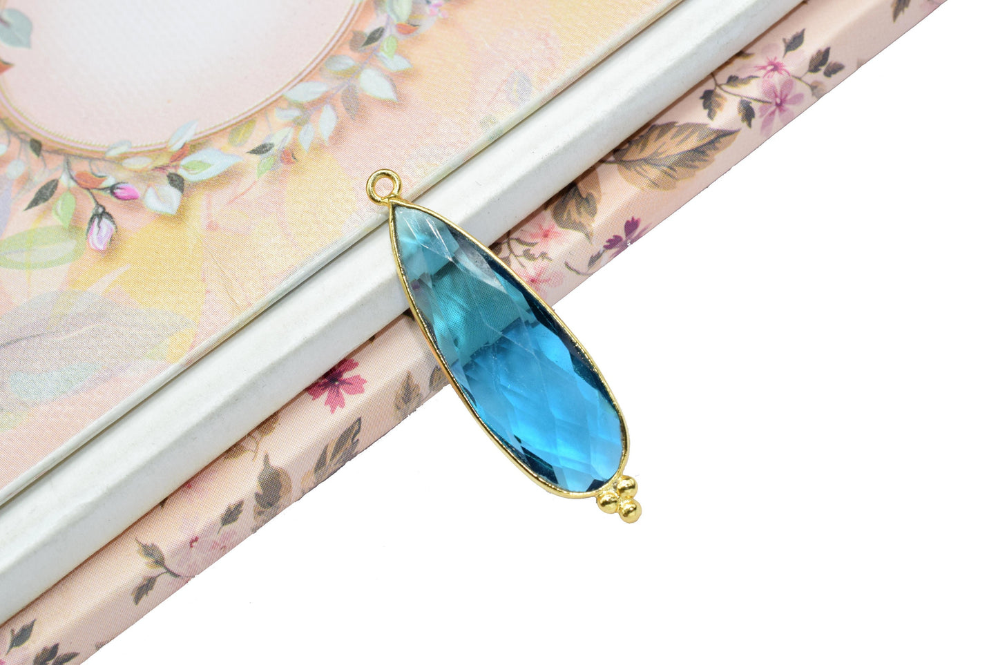 Neon Apatite 10x30mm Bezel charms,Bezel Link Supplies,Neon Apatite Jewelry making,Connector Pendant,Gemstone Teardrops,Neon Apatite Pendant