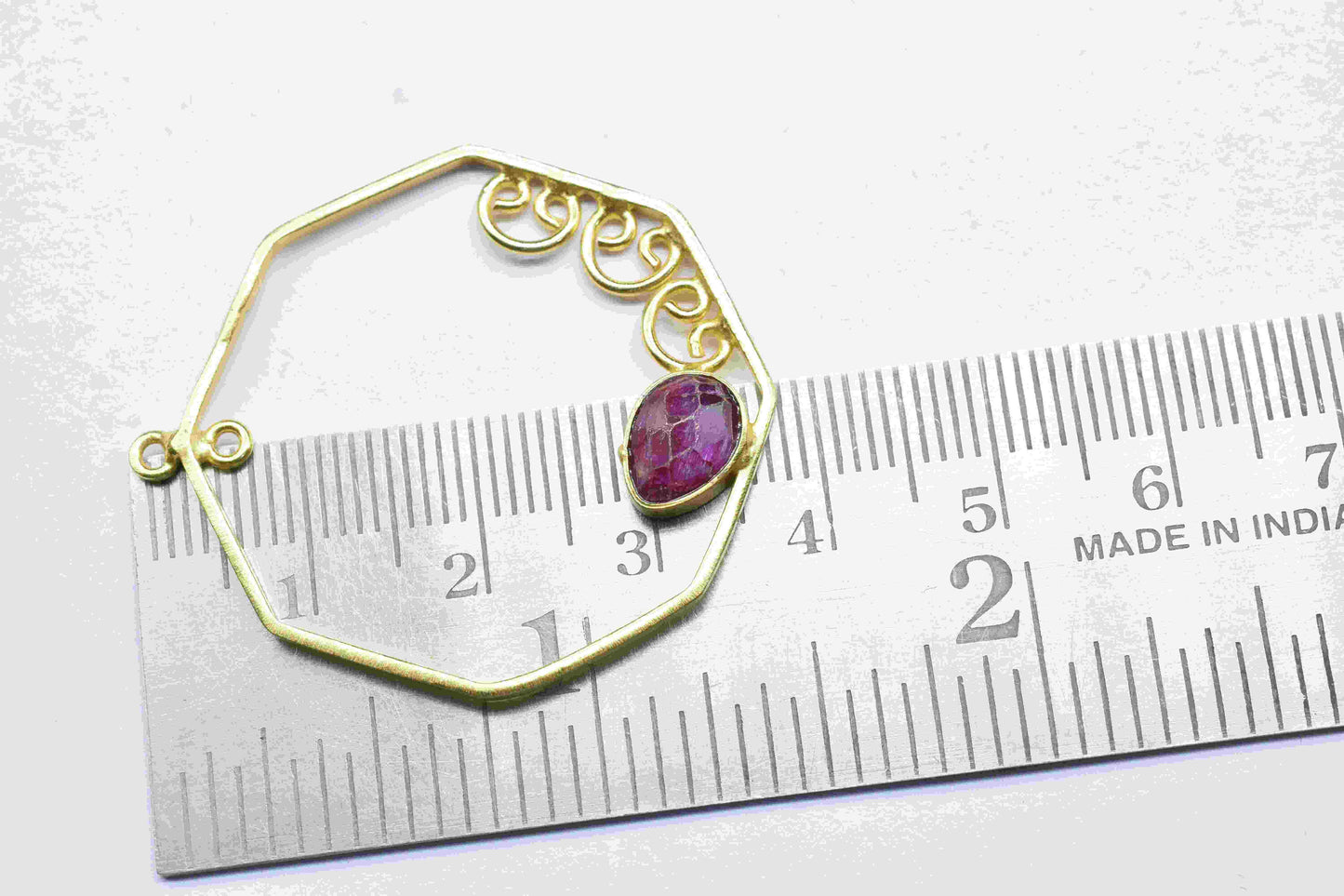 Ruby 6x8mm Teardrop Shape Earring,Finding 32mm Hexagon Necklace Component Jewelry,Finding Pendant,Ruby Gemstone Pendants,Component Jewellery