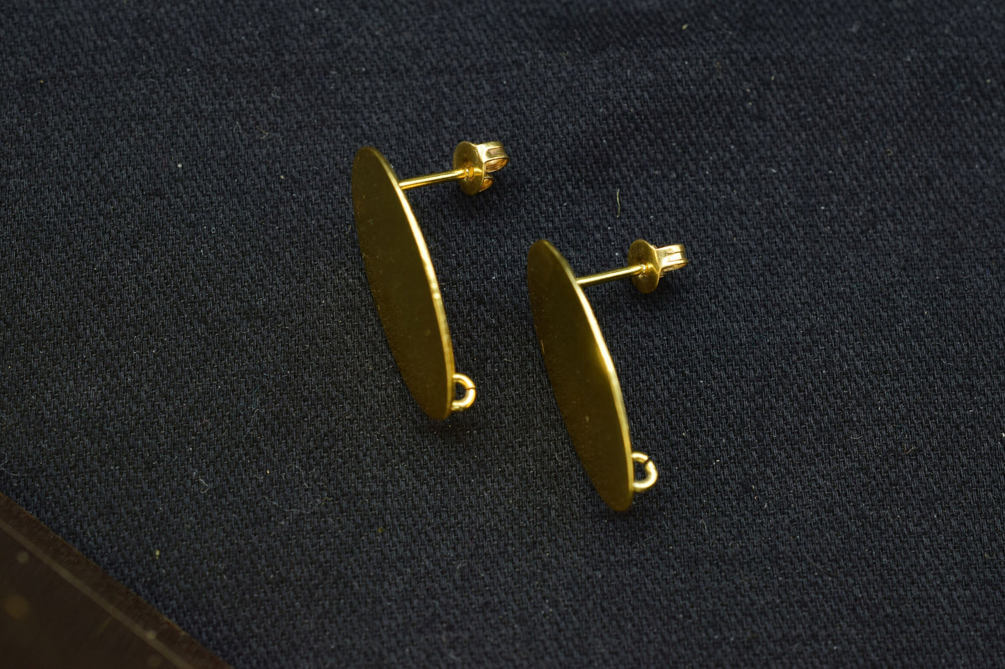 Gold plated Brass Earring post Studs,Oval shape Earring connector,Brass Earring charms,Earring findings jewelry,Brass Jewellery,Wedding Gift