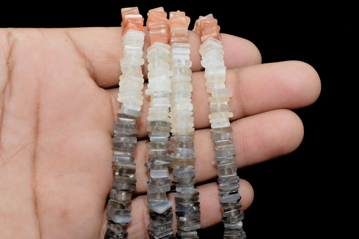 Multi Moonstone Heishi Beads Size 4-6MM 16 inch strand Approx,Moonstone Heishi Beads,Moonstone Heishi Cut Beads,Moonstone bead,smooth Beads