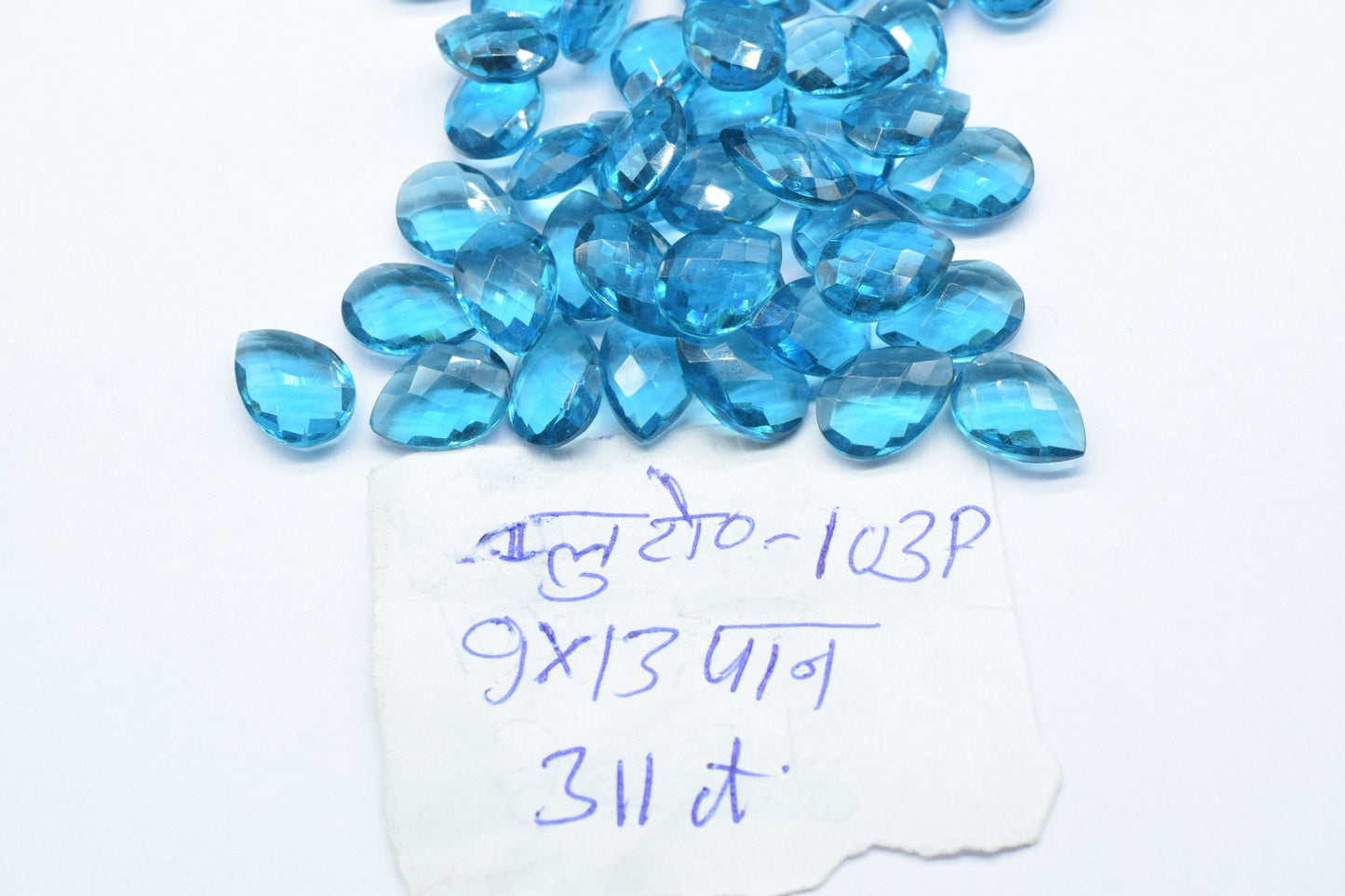 London Blue Topaz Pear Shape Briolettes,Topaz Briolette Blue topaz Pear bead Blue Topaz Side Wholesale Beads Topaz Pear beads,9x13 brioletts
