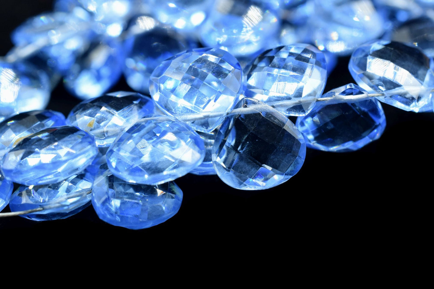 Tanzanite Heart Shape Faceted Beads Strand,10mm Heart Shap Briolettes,10 Inches Full Strand ,Tanzanite Briolettes,jewelry making heart shape