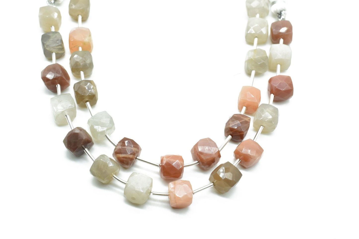 Natural Multi Moonstone 8mm Cube Box Beads,Gemstone Faceted Box Shape Briolettes,Box shape Briolettes,Jewelry Making Beads,6 Inch Strands