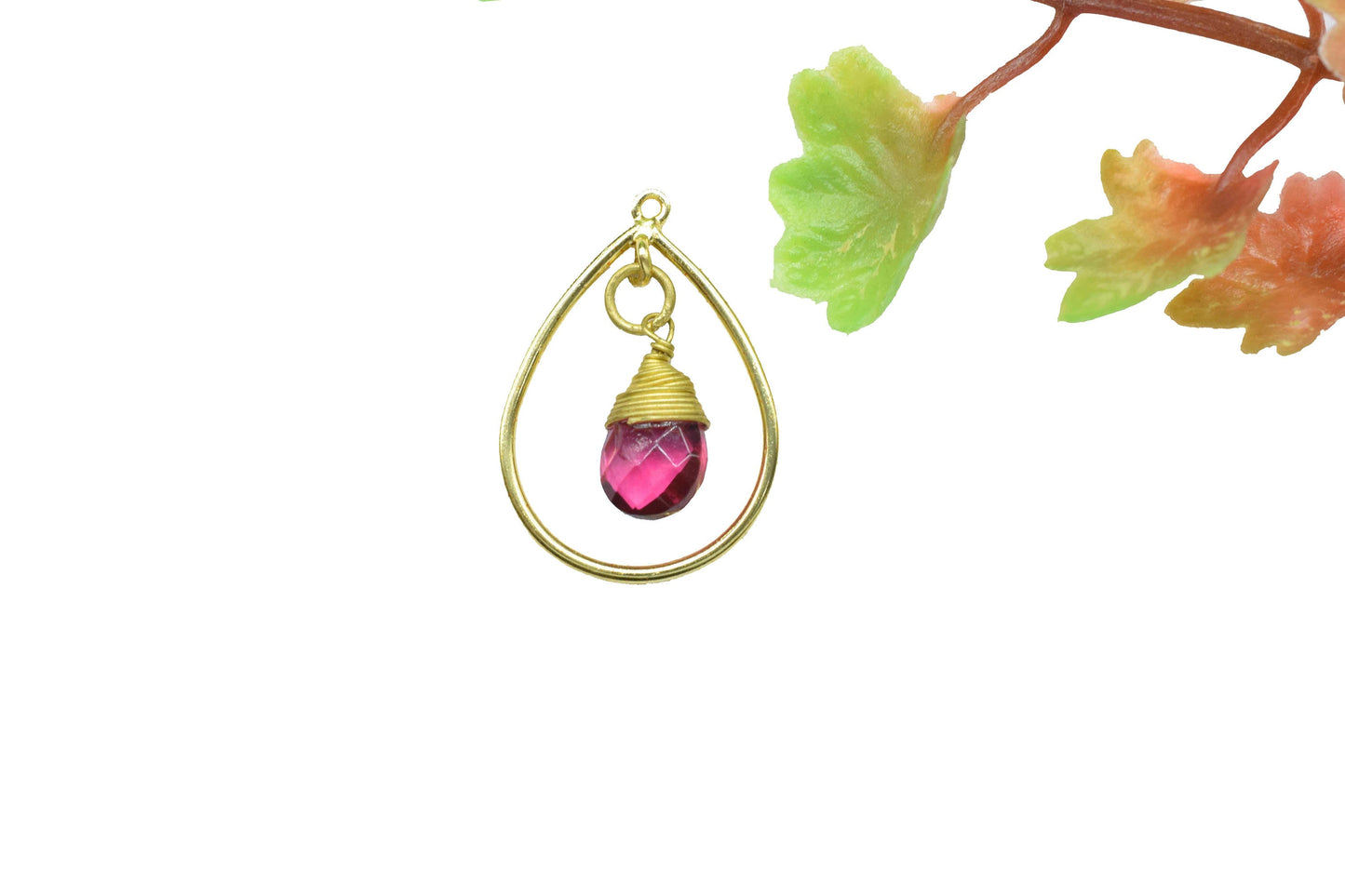 Gemstone Component,Teardrop Beads Dangle Earring,inding Teardrop Pendant Jewerly,tation Link Supply,Wire Wrapped Teardrop Connectors,Gift