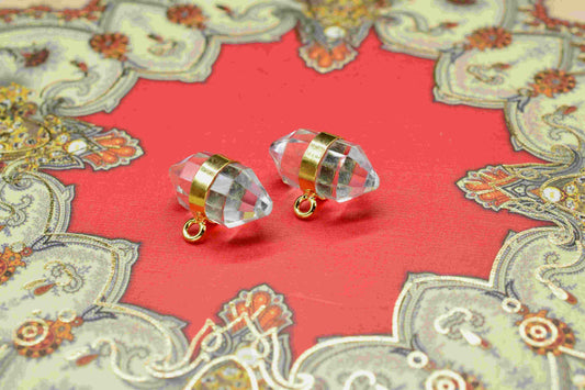 Tiny Gemstone Point Pencil Pendant,Pencil Connector,Pendants For Earring and Necklace,Crystal Quartz Point Pendant,healing crystal pendant