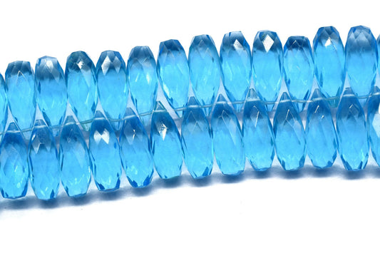 Sky Blue Topaz Faceted Drilled Teardrop Briolette,Loose Gemstones,6x16mm Briolettes For Jewellery Making,Sky Topaz Briolettes,Large Teardrop