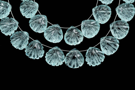 Aquamarine Carving Heart Shape Briolettes,12mm Carved Heart Shape Beads,Aquamarine Heart Shape beads,Aquamarine Briolettes,Aquamarine Beads,