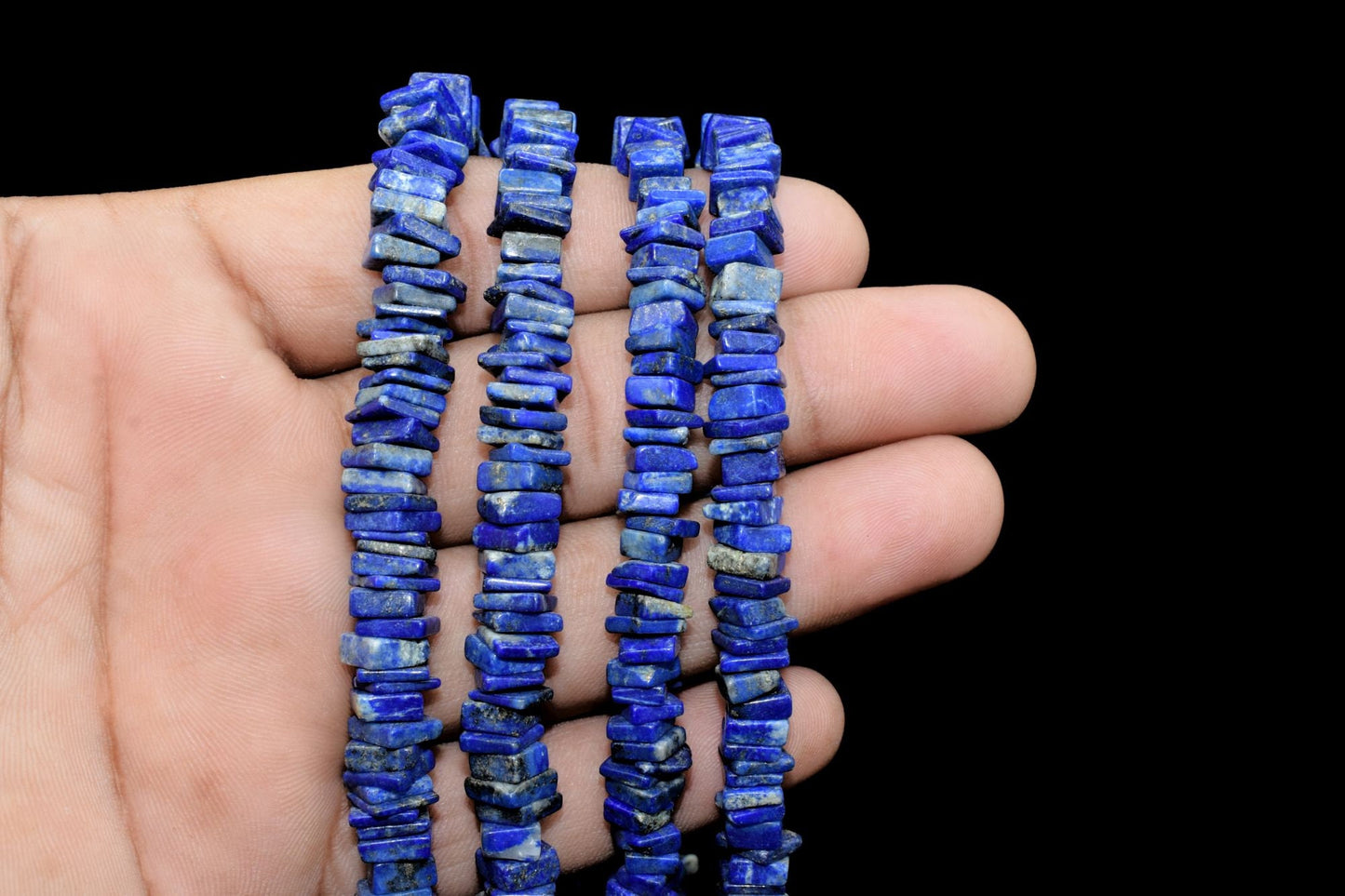 Lapis Lazuli Gemstone Heishi 4mm-6mm Heishi Smooth Beads | 16" Strand | Deep Blue Natural Lapis Gemstone Heishi Loose Beads,Lapis Gemstone