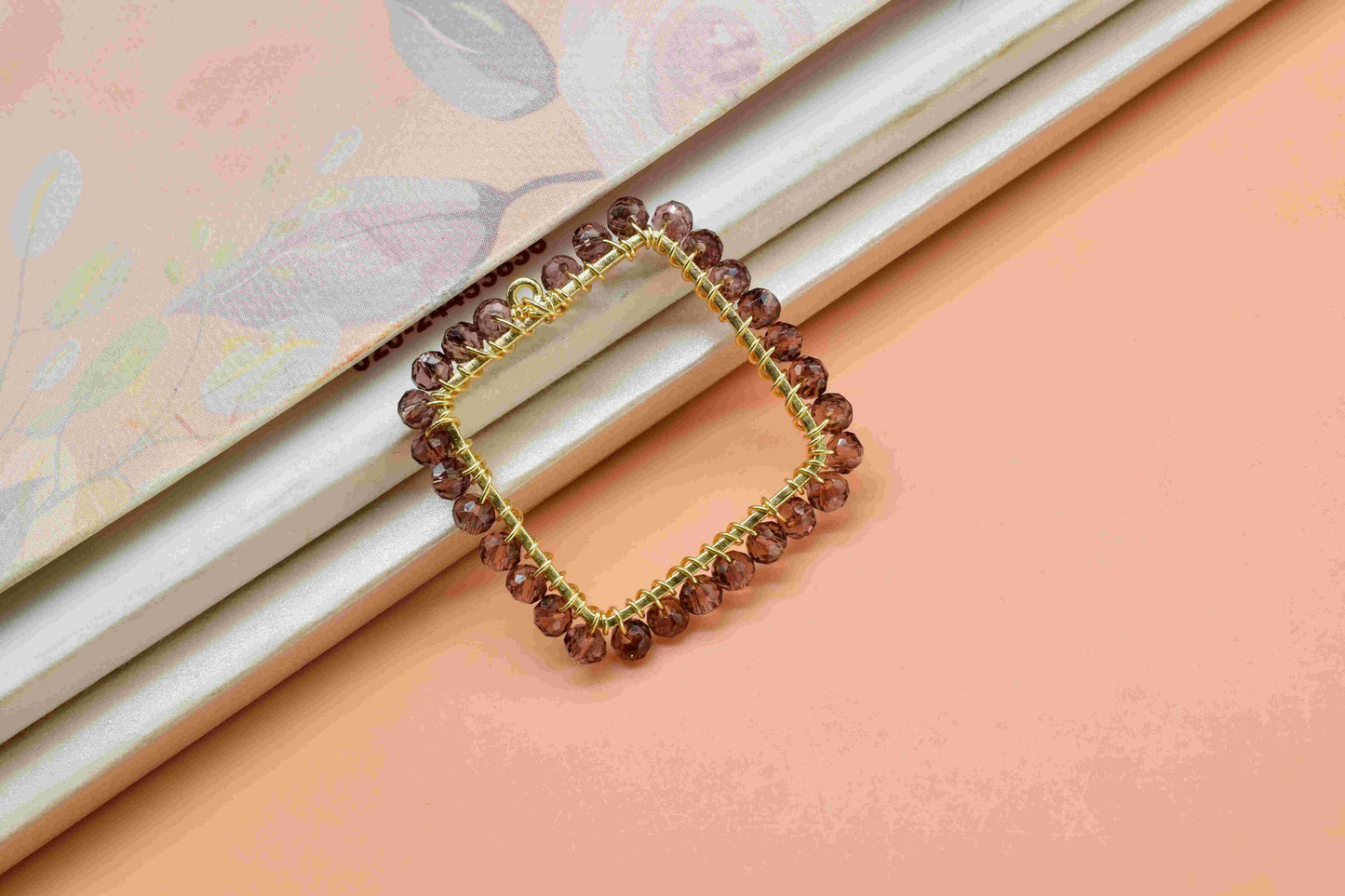 Pink Amethyst Wire Wrapped Dangle Connector,Beaded Earring Connector,Gemstone Component,Handmade Earring,Finding Necklace Component Jewelry,