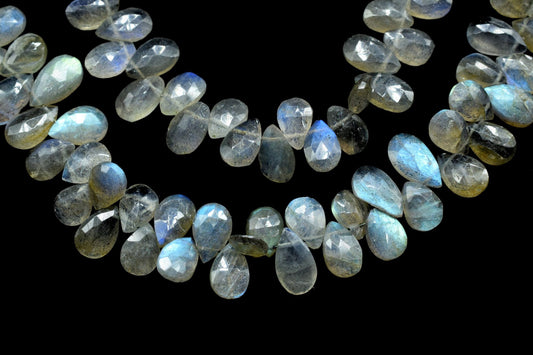 7 Inches Strand,Labradorite Faceted Pear shape Beads,Labradorite pear shape strand,Labradorite Faceted Beads,Labradorite briolettes Beads