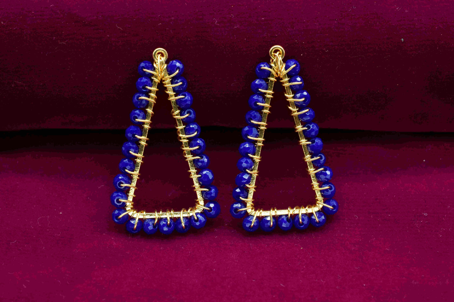 Lapis Lazuli Wire Wrapped Dangle Earring, Gemstone Component,Handmade Connector,Finding Necklace,Component Jewelry,Beaded Earring,Connector,