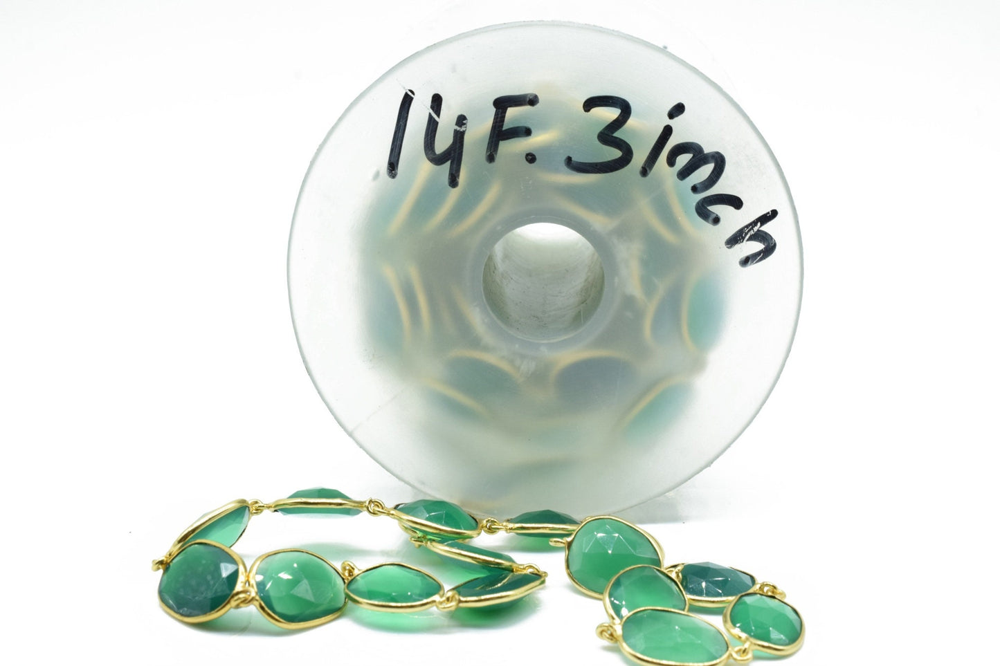 Natural Green Onyx Faceted Bezel Connector Station Link Chain,Green Onyx Free form Size Connector Chain,Bezel Connector Chain,Bracelet Chain