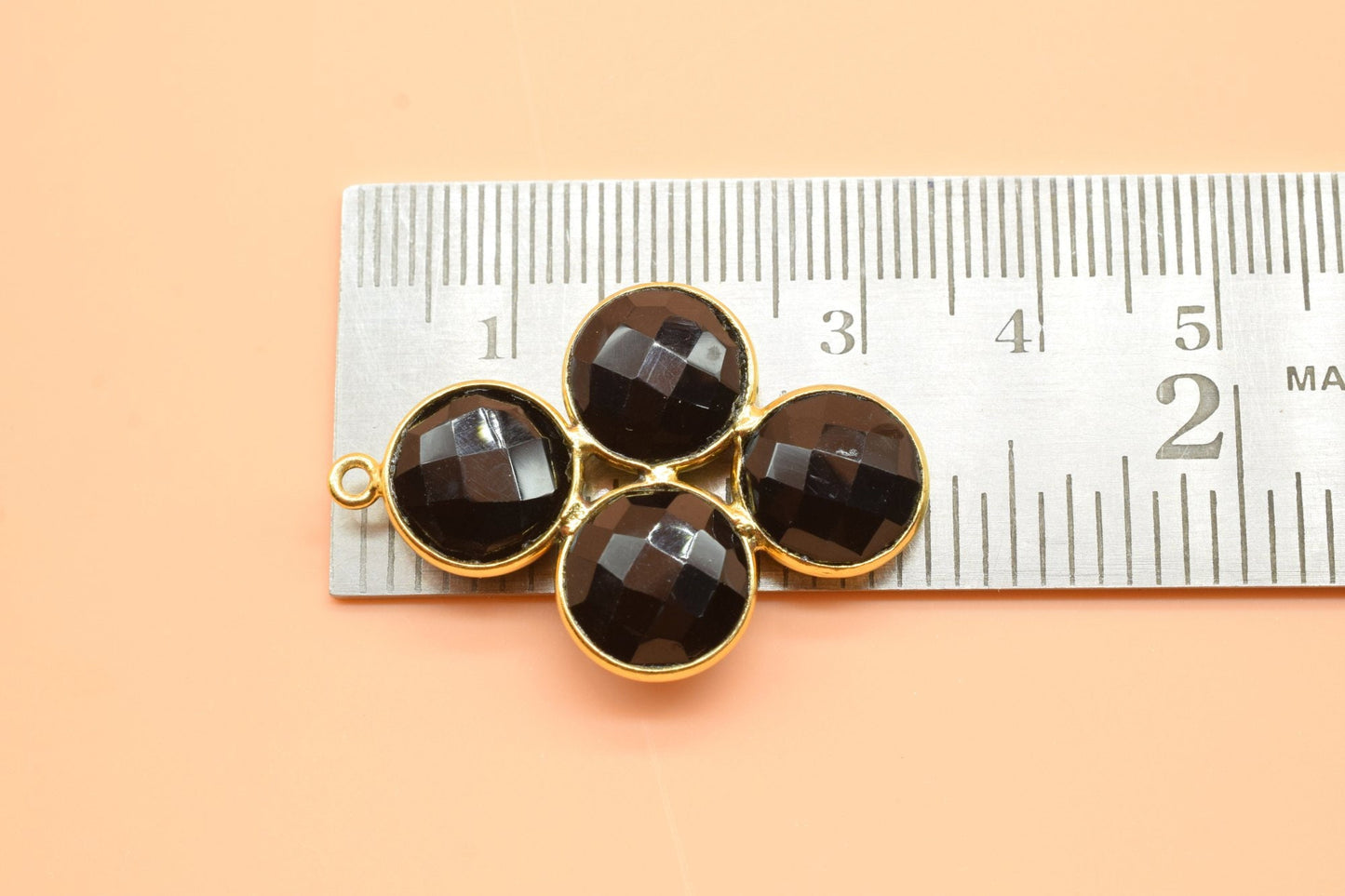 Black Onyx jewelry component,Black Onyx Attached Bezel,Black Onyx connector,Black Onyx Necklace Pendant,Gemstone component, Jewelry Making