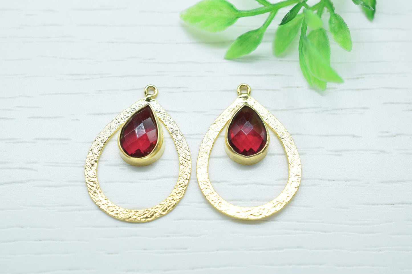 Pink Tourmaline Gemstone Pendant/Pear Shape Pendant/Bezel Pendant/Jewelry making Stone/Gold Plated Jewelry/Connector Jewelry/Handmade/Gift