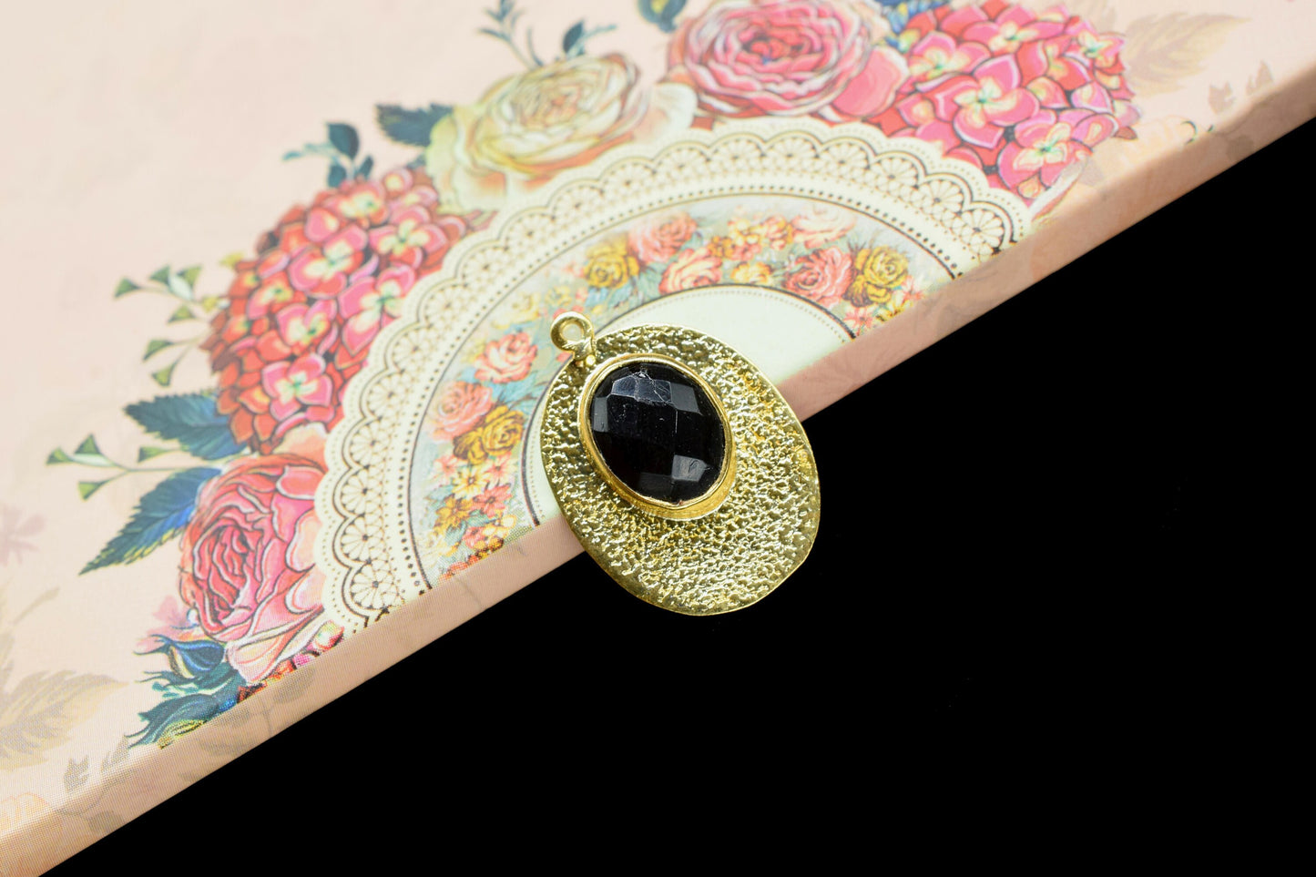 Black Onyx Handmade Pendant,Pendant Charms Connector,Gemstone Pendant jewelry,Oval Shape Pendant,Matt Earrings,Finding Oval Components,Gift