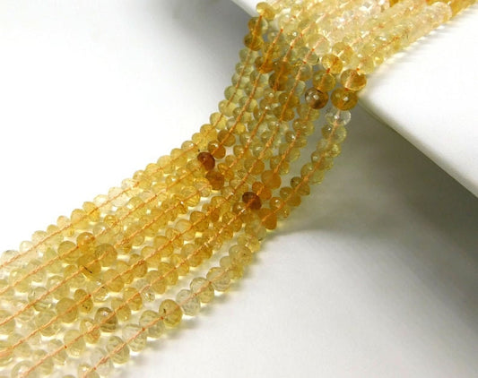 Natural Citrine Faceted 6mm to 6.5mm beads,Rondelle Beads,Citrine Beads,Gemstone Loose Beads,Citrine Faceted Rondelle Beads,Citrine strand