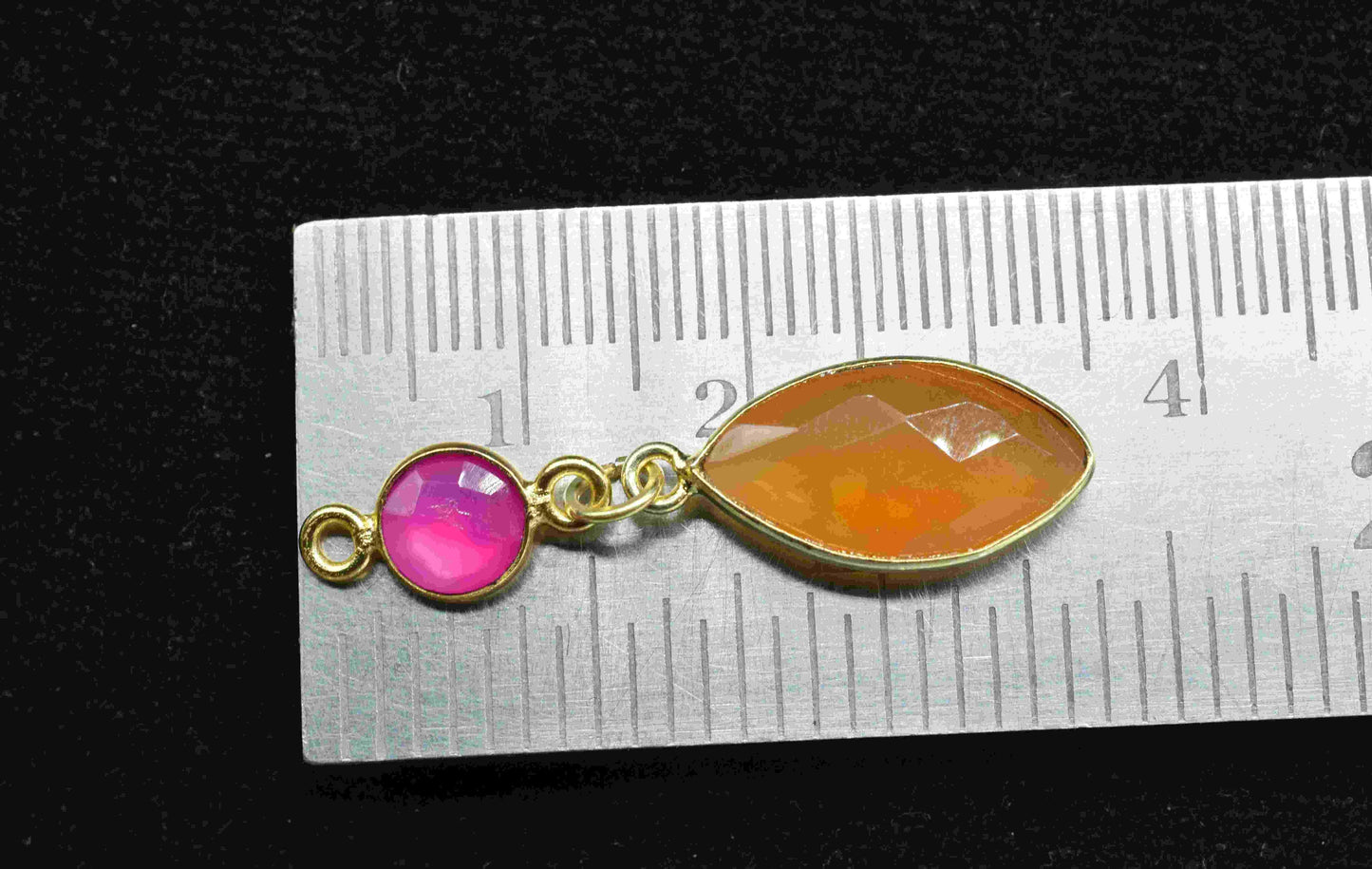 Carnelian Dangle pendant Charms,Hot chalcedony Connector,Handmade jewelry,Component pendant,Station Bezel Link,Multi Gemstone Dangle Earring