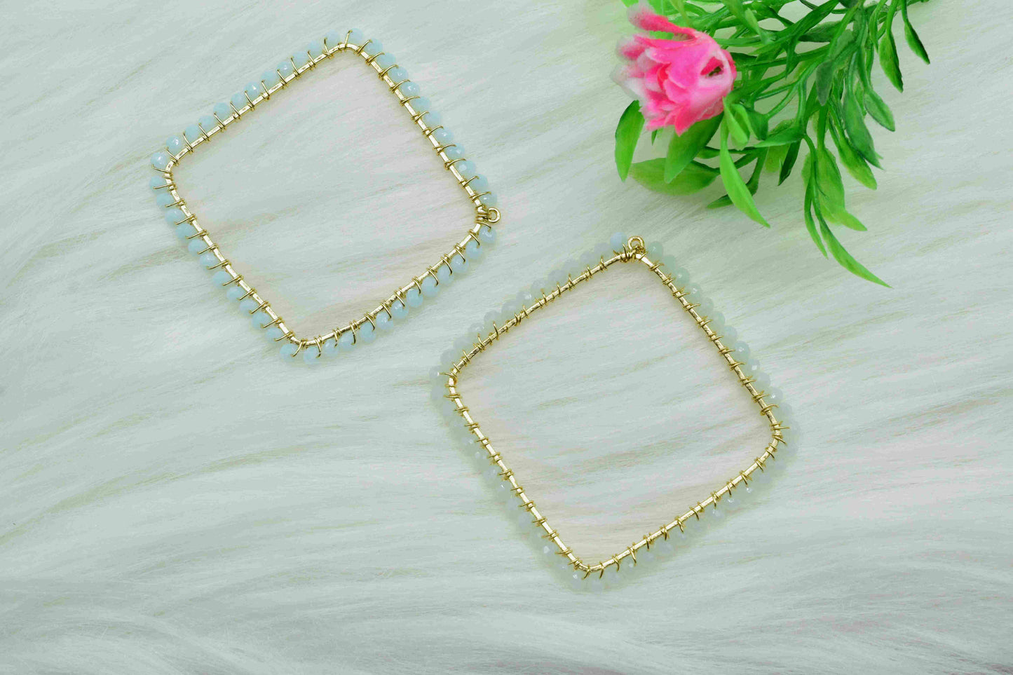 Opalite Beaded Earring,Dangle Earring Components,Handmade Earring,Gemstone Components,Findings Opalite Components,Pendant Jewelry Connectors