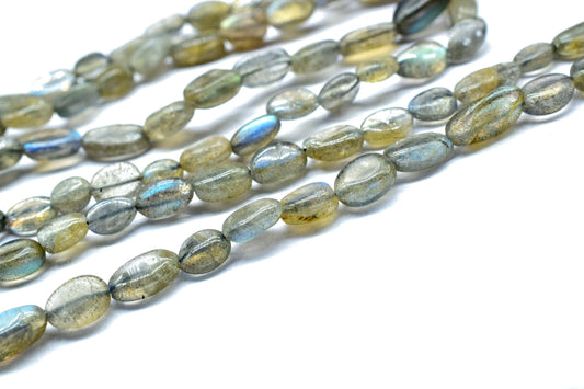 Labradorite Smooth Beads,Labradorite Strand Bead,Grey Gemstone Oval Shape Bead,Handmade Jewelry,AAA Quality,Labradorite Jewelry Making Craft