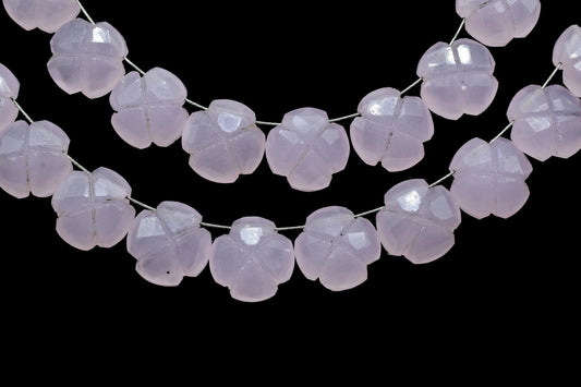 Pink chalcedony 10mm Faceted Briolette,Gemstone,Hand Carved Briolette,Carving Pink Gemstone Faceted Carved stones,carving gemstones