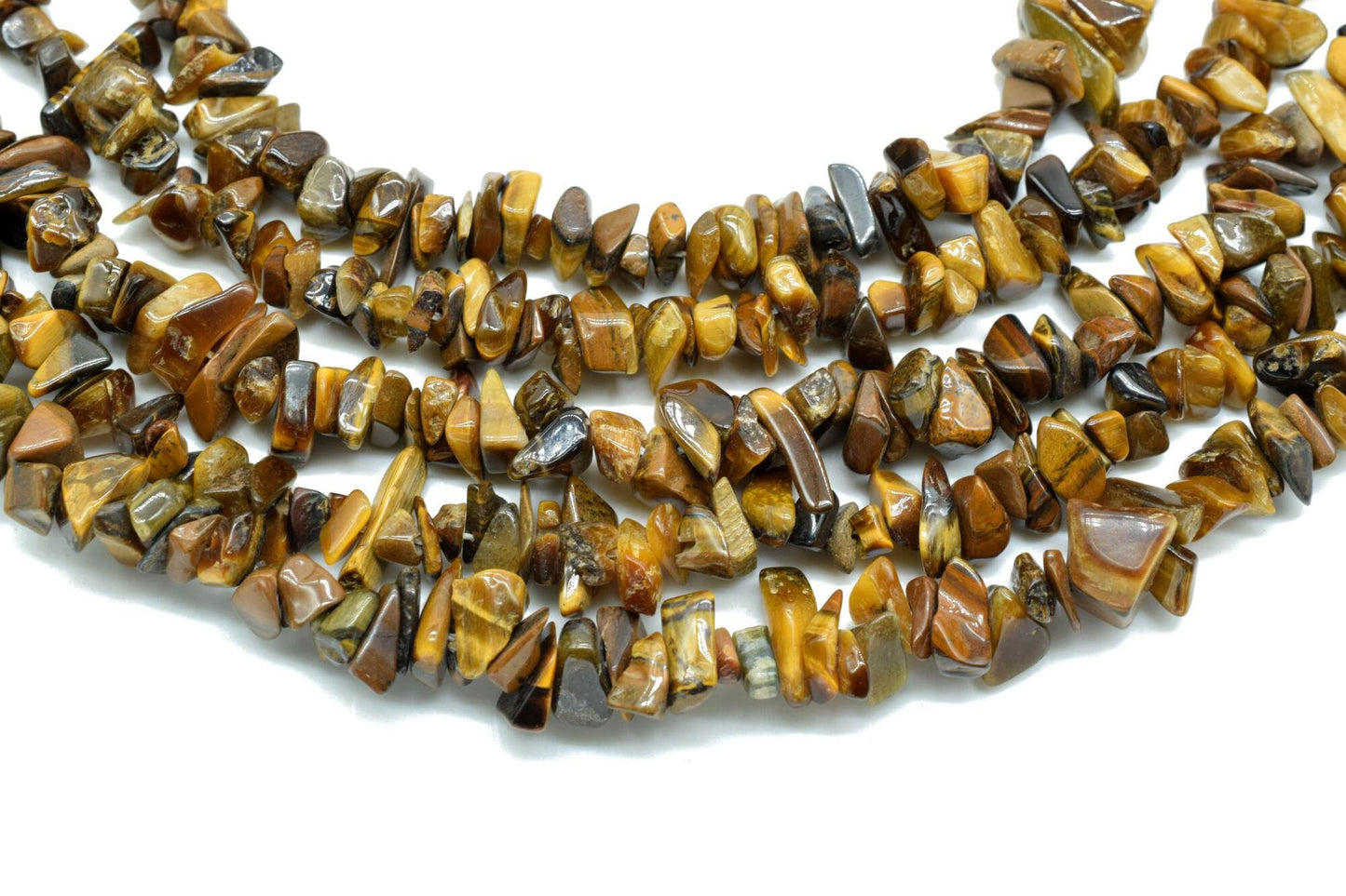 Tiger Eye Chip Beads Strand,Natural Tiger Eye Uncut Chips Beads, Jewellery Making Uncut Beads For Jewellery Natural Uncut Chips Beads