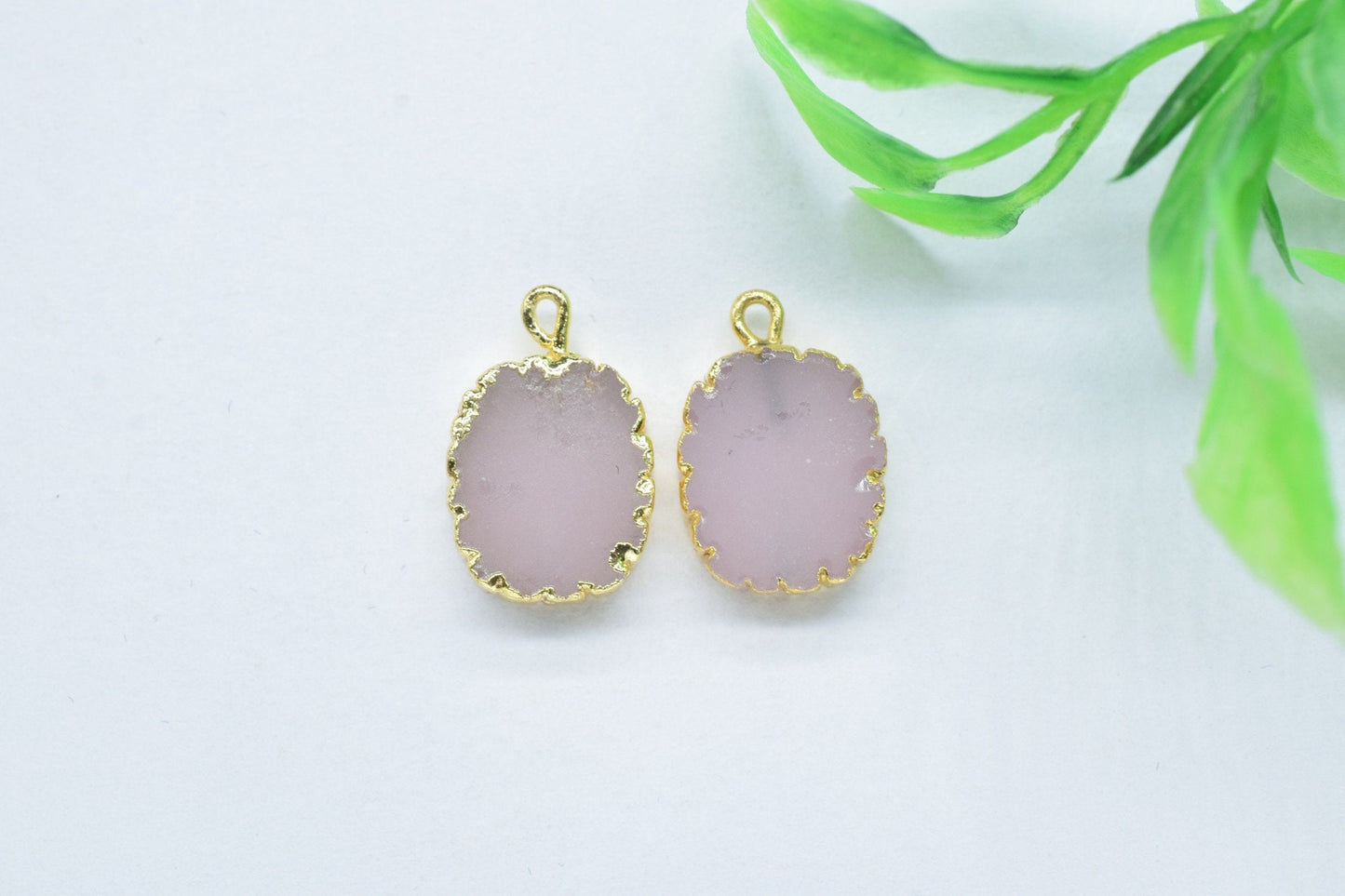 Rose Chalcedony Pendant Charm,Pendant necklace Connector,Rose Quartz Pendant Jewelry,Pendant necklace Connector,Rose Quartz Pendant Jewelry