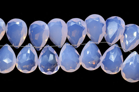 Pink Opalite Faceted Briolette 13x18mm Pear Shape,Opalite Pear Shaped Beads Strand,Faceted Briolette Beads,Finding Jewelry Supplies beads
