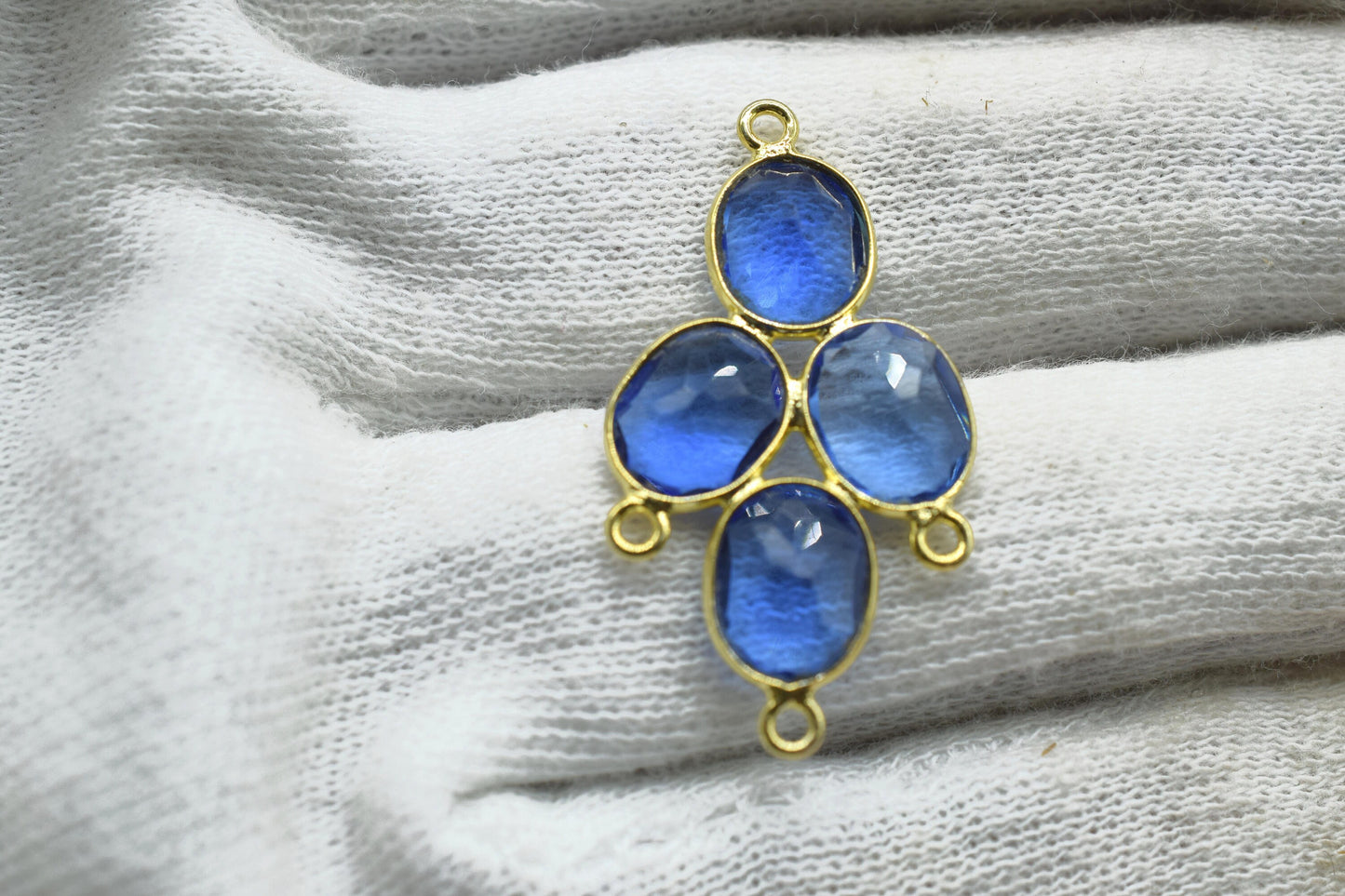 Blue Topaz Component/Earring Components/Blue Topaz Earring Component/Gemstone Pendant/Jewelery Making Supplies/Dangle Earring Component