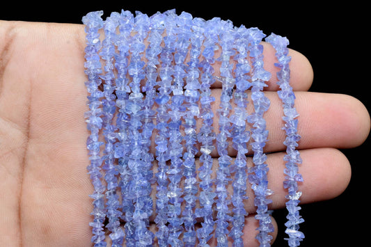 Tanzanite Chip Beads Strand,Tanzanite Chip Gemstone Beads, Tanzanite Beads, Tanzanite Chips Nuggets Beads,Tanzanite Plain Smooth Chips Beads
