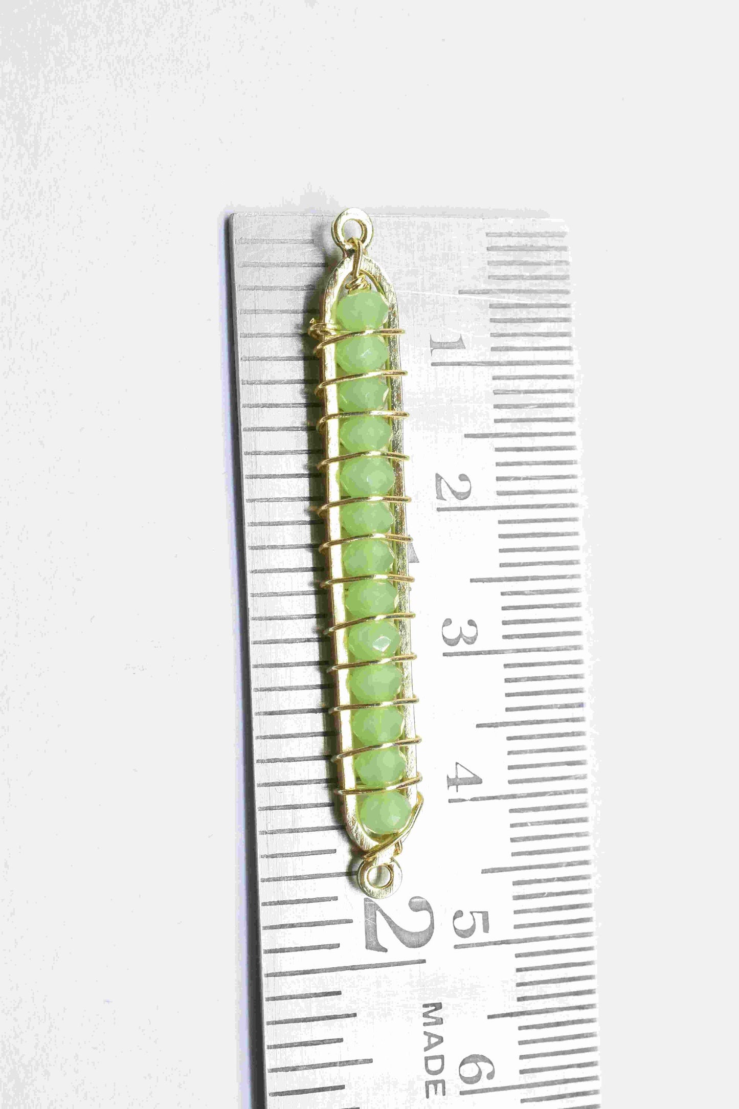 Prehnite beaded Bar Finding Connector,Bar Pendant Necklace,Prehnite Bar Bracelet,Beaded Bar Finding Component,Prehnite Quartz jewelry,Gift