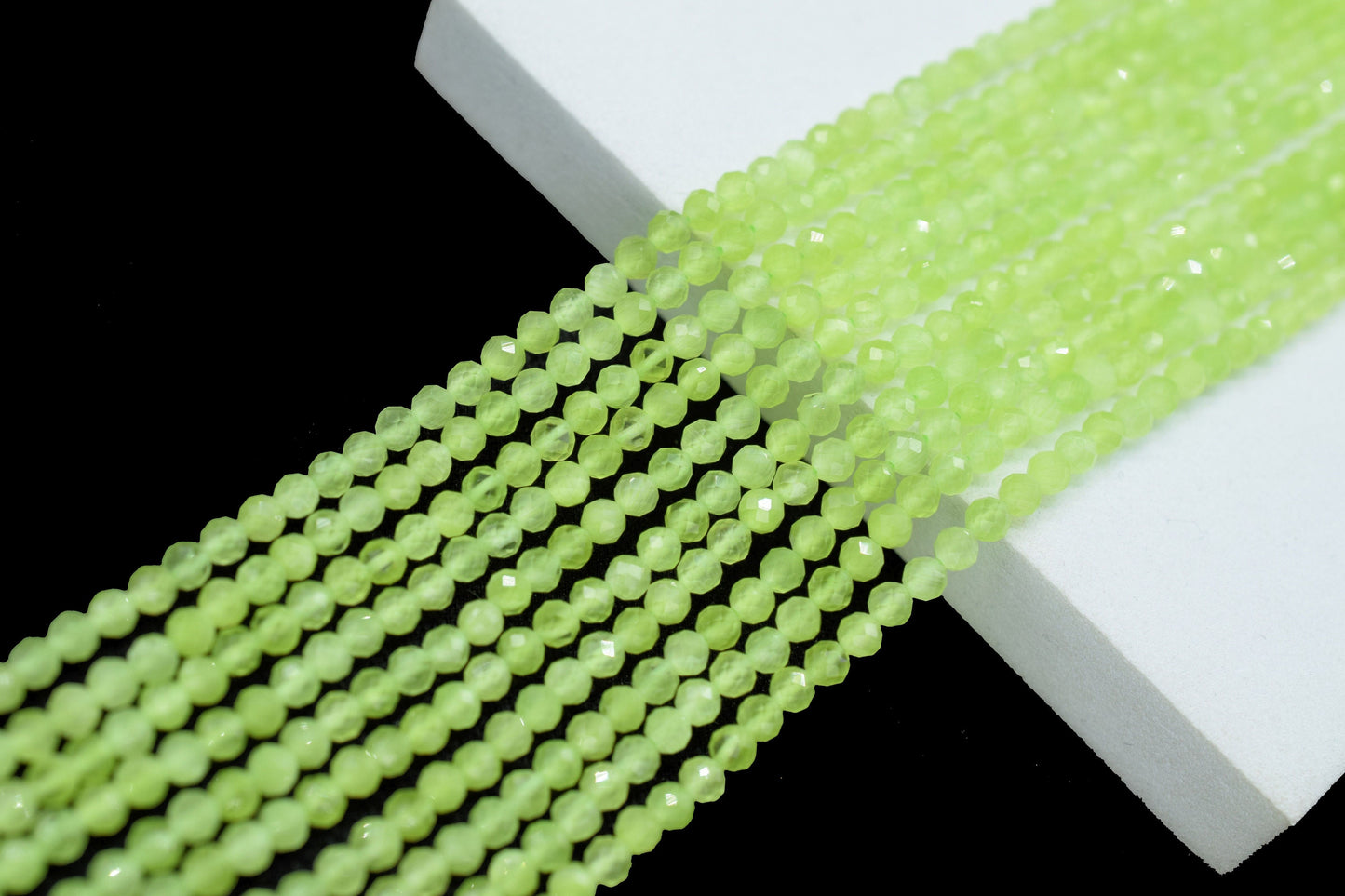 Peridot AAA Faceted beads/Green Stone Beads/Rondelle Beads/Jewerly Making Beads/Micro Cut Beads/Loose Gemstone Beads/Wholesale Beads/Gift