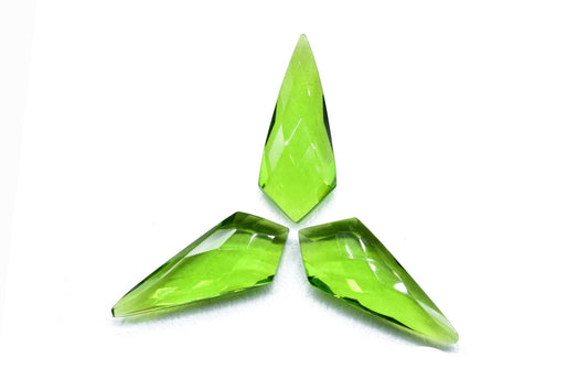 Peridot Quartz Fancy Faceted Long Drop Shape Beads,Peridot 12x27mm Pear Shape Briolettes,Loose Gemstone,Peridot Briolettes,Craft Supplies