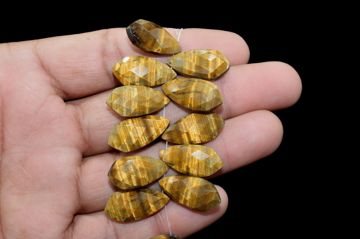 Tiger Eye 10x20mm Pear Shape Briolettes ,10x20mm Tie Shape beads,Jewelry Making Supply,jewelry Findings item,citrine Briolette,Tiger EyeBead