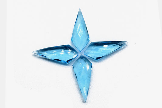 Sky Blue Topaz Fancy Pear Shape Beads,12x27mm Peardrop Briolettes,B T Quartz Pear Shape Briolettes,Drill Gemstone,Hydro Quartz jewelry,Gift