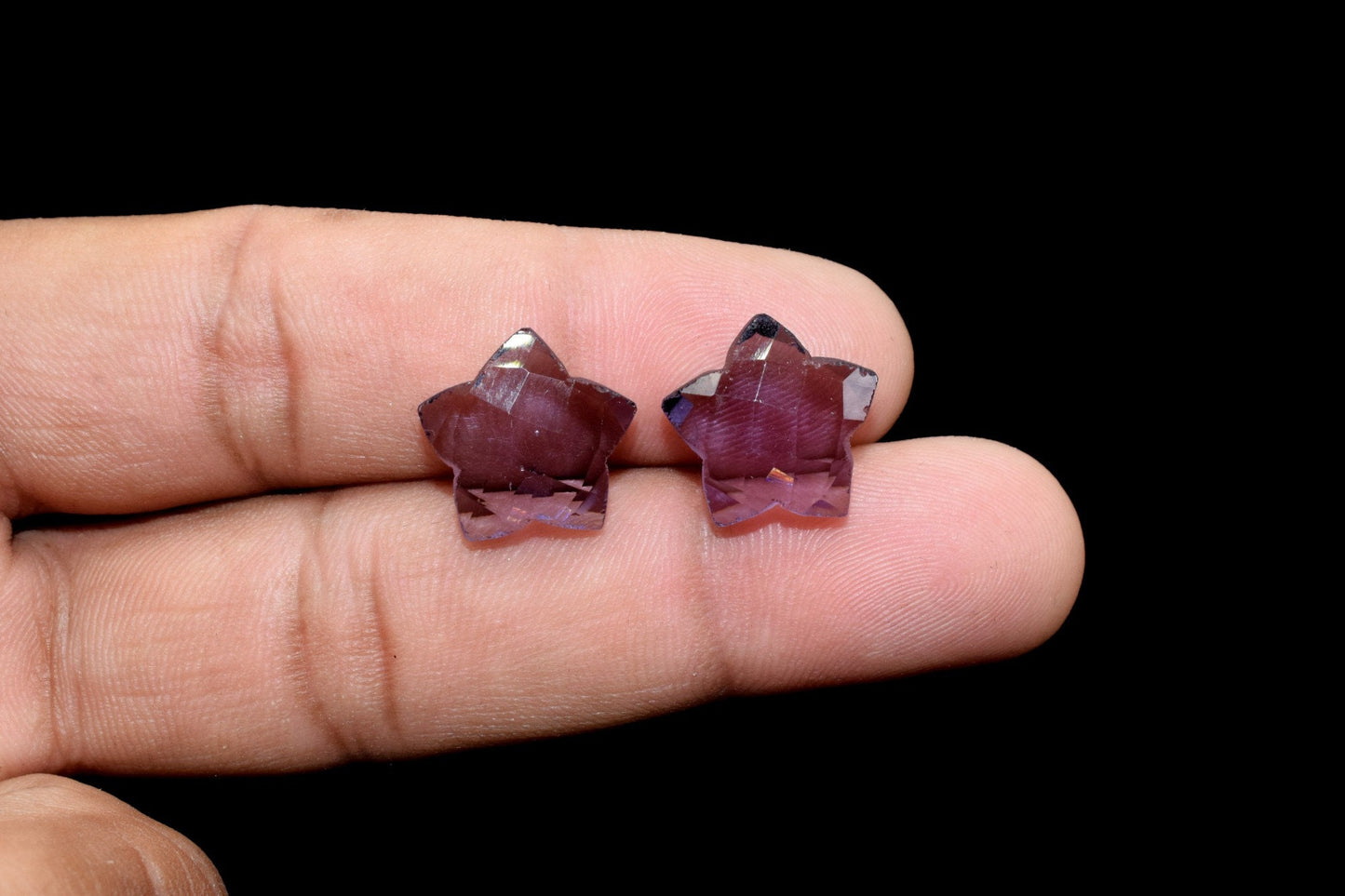 Amethyst 12mm carved star shape Briolettes,star shape Faceted Briolette,Gemstone,Hand Carved Briolette,Carving Gemstone,Carved stones