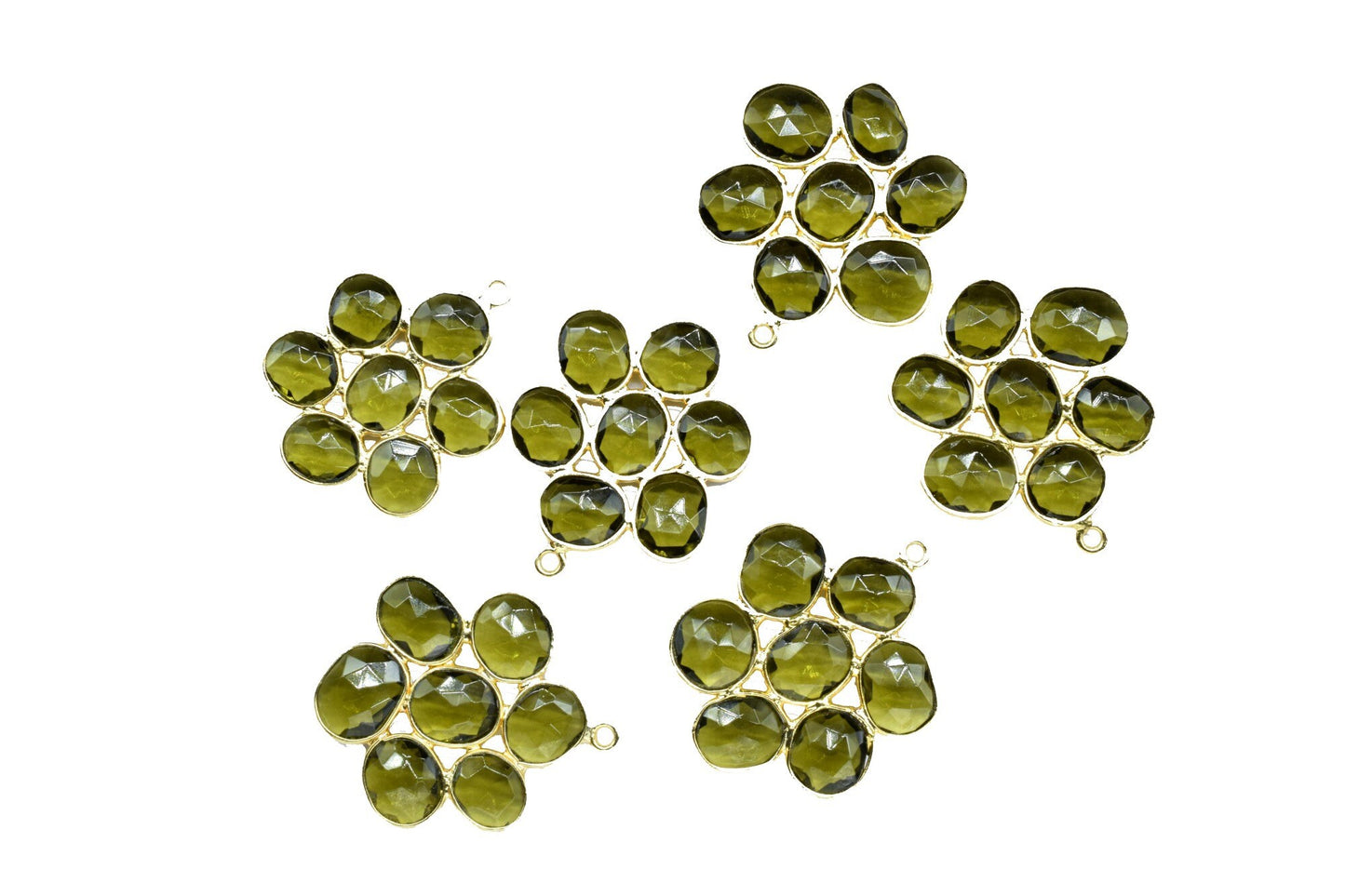 Green Tourmaline Earring Connector,Tourmaline Finding Single Bail Connector,Green Tourmaline Component Jewelry,Tourmaline Dangle Earrings