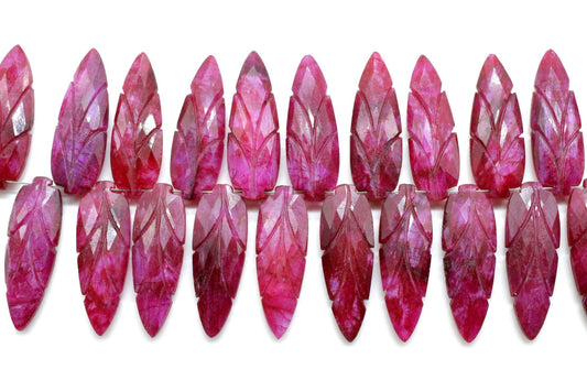 Natural Ruby 10x30mm carved Briolettes,,Gemstone Briolettes,Ruby Carved Briolettes, Ruby Carved Fancy Shape Briolette Beads,Ruby gemstones