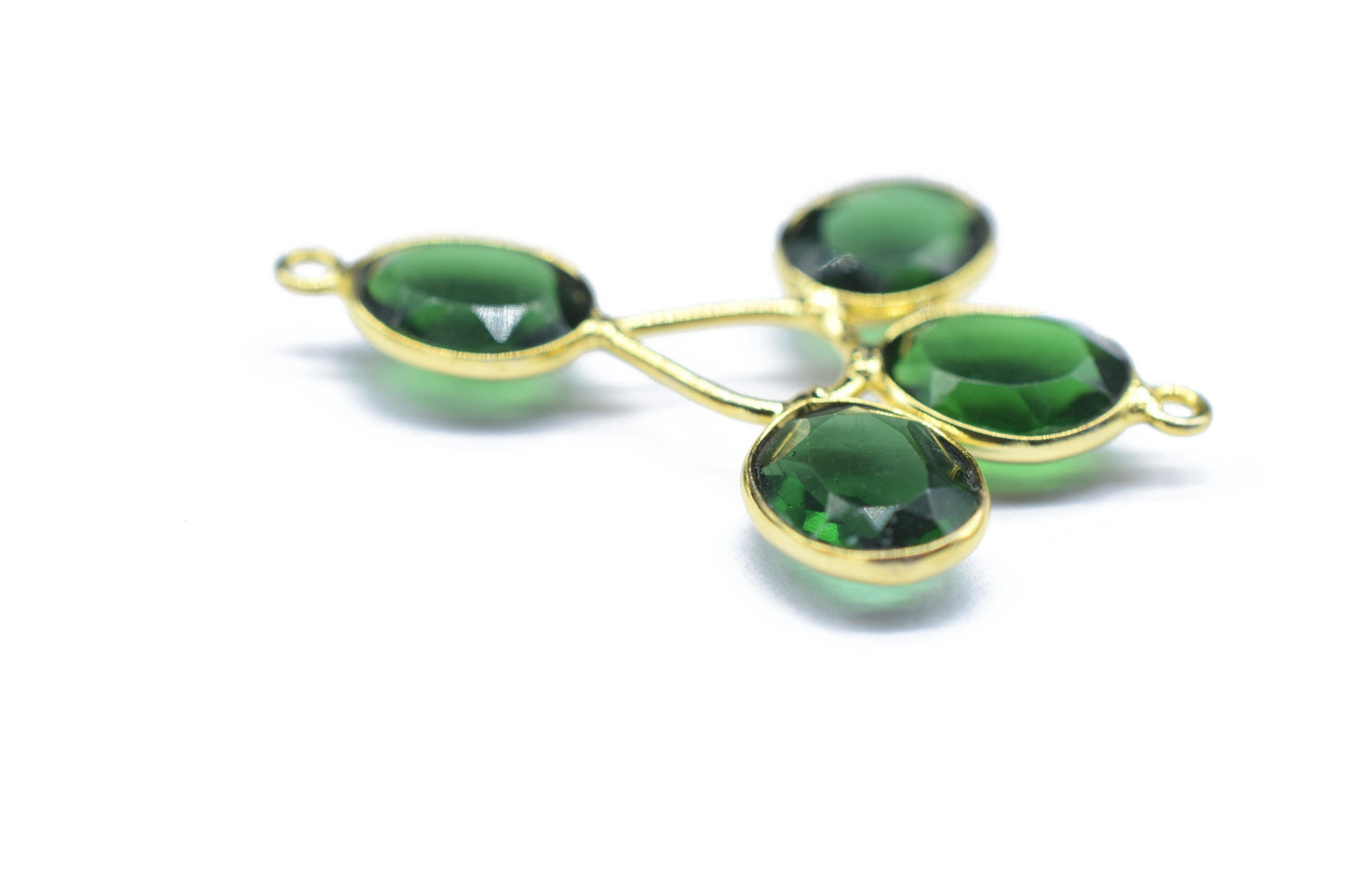 Emerald Gemstone Component/Faceted Cut Stones/Earring Component/Gemstone Pendant/Jewelery Making/Dangle Earring/Wholesale Jewelery Supply