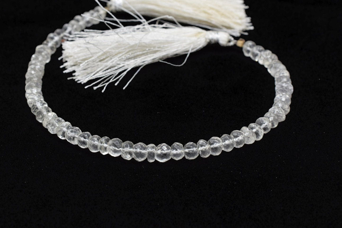 Natural Crystal 5mm faceted Rondelle Beads,Crystal beads,Jewelry Making beads Craft,Crystal Gemstone Bead,Crystal fine beads,Crystal jewelry