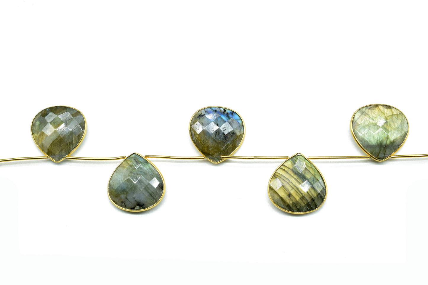 Labradorite 20mm heart shape bezel Charms,Gemstone Drilled bezel,gemstone Charm,Gemstone Jewelry Making Component,Labradorite Bezel Jewelry
