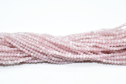 Natural Rose Quartz beads,AAA Grade beads,2-2.5mm faceted beads,Tiny Rose Quartz Beads,Pink Gemstones beads, Small Spacer Beads,Pink Beads