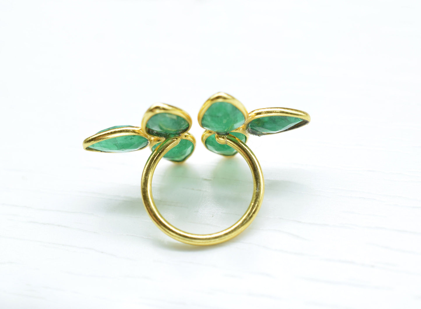 Natural Emerald Ring/Pear cut Stone Ring/Emerald Jewelry/Gemstone Ring/Emerald Engagement Ring/Bridal Jewelry/Handmade Ring/Green Gemstone