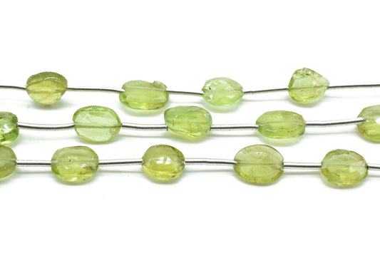 Peridot Oval Shape 6x8mm briolettes,Vertical Top Drilled briolettes,Faceted Oval Briolettes,Good quality Oval Facet Briolettes,Peridot jewel