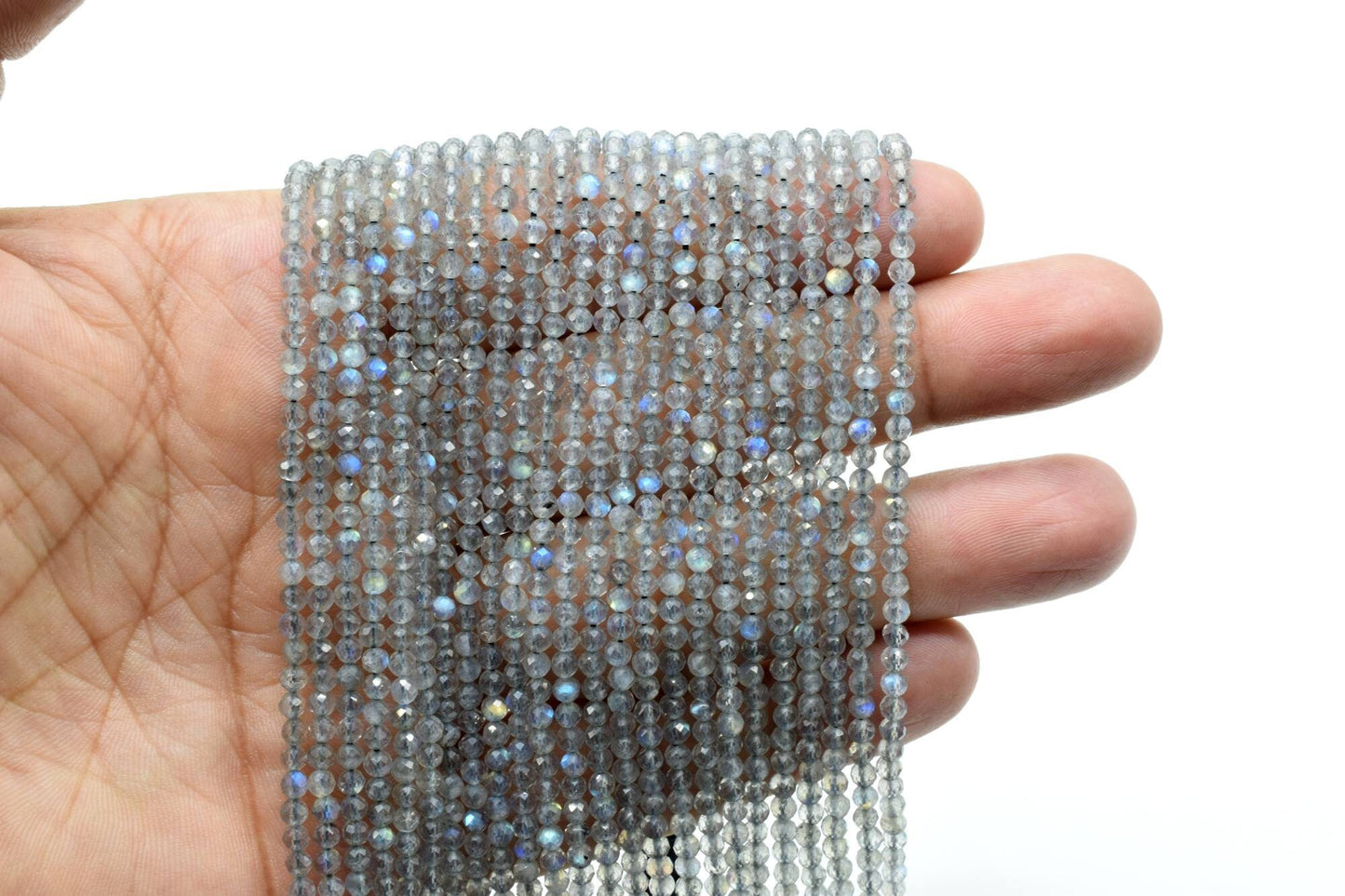 3mm Labradorite Faceted Beads,Rondelle beads,Gray Faceted beads,Jewelry Making Craft,Labradorite Gemstone Bead,Super Fine Quality beads